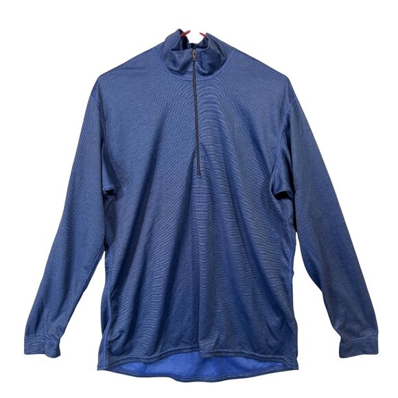 Patagonia Pullover Men's Large Blue Capilene 1/4 Zip Base Layer USA Made EUC - Picture 1 of 8